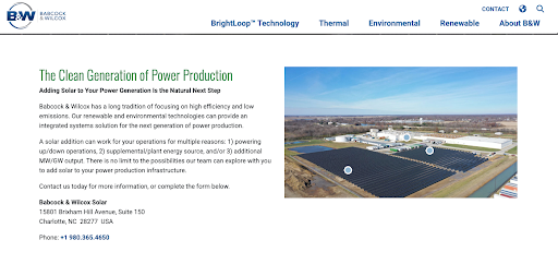 Babcock & Wilcox Solar Energy