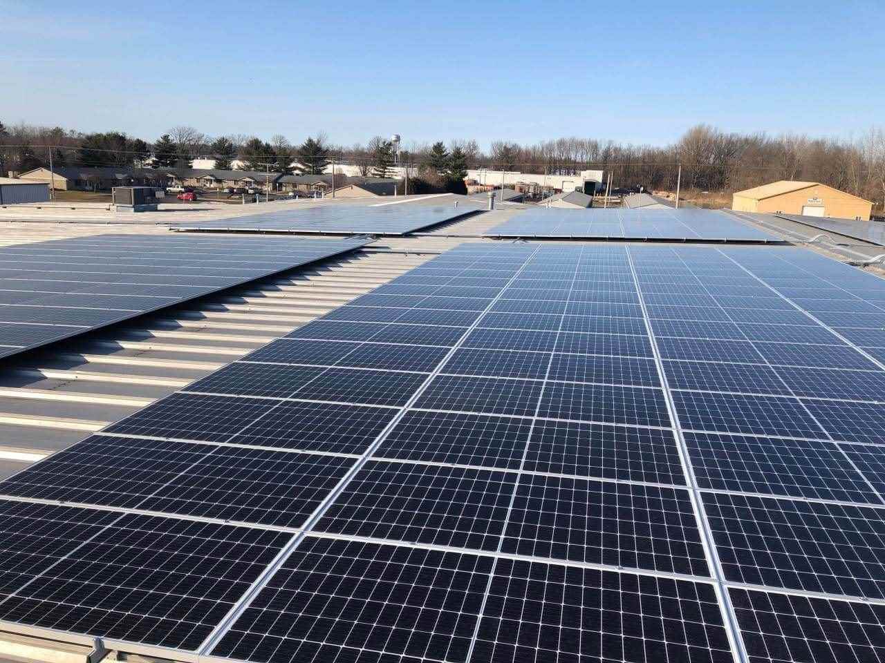 Roof mounted solar panels in Bristol | Indiana | Yellowlite 