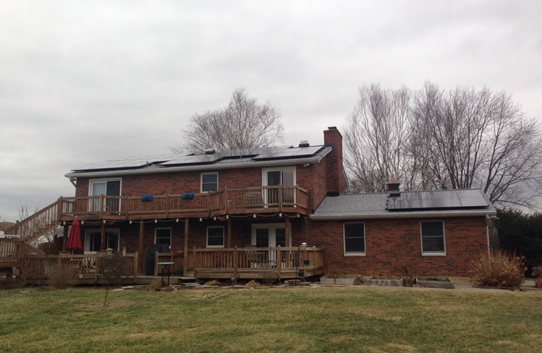 solar installation on a house